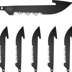 OUTDOOR EDGE 3" DROP POINT W/ - SERRATIONS REP BLADES 6-BLADES