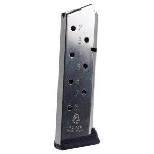 Check-Mate Full Size 1911 Handgun Magazine Stainless Steel .45 ACP 8/rd