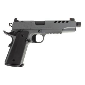 Tisas 1911 Night Stalker SF Handgun .45 Auto 8rd Magazine(2) 5" Threaded Barrel Grey Cerakote Finish