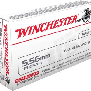 Winchester USA Rifle Ammunition 5.56mm 55gr FMJ  3270 fps 20/ct