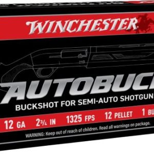 WINCHESTER AUTOBUCK 12GA 2.75" - 1 BUCK 12 PELLETS 5RD 50BX/CS
