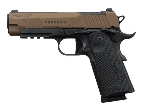 SIG 1911 X FREEDOM 45ACP 4.2" - XRAY3 (2)8RD BRONZE/BLACK G10